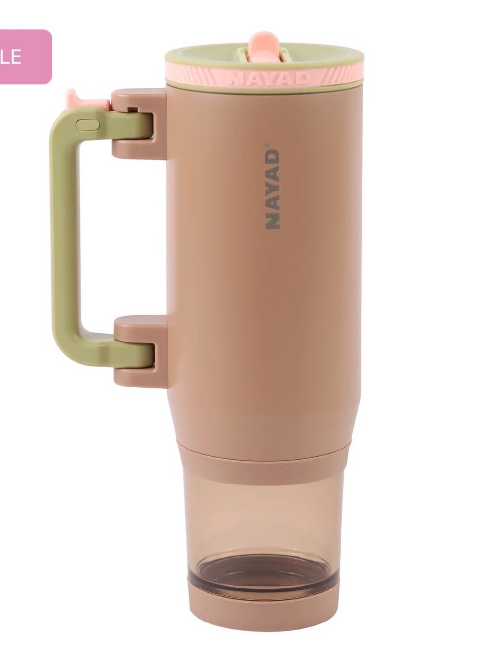 NAYAD Insulated Bottle Cup - Pink, Olive & Brown